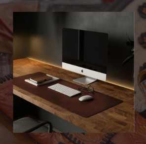 Leather computer mat