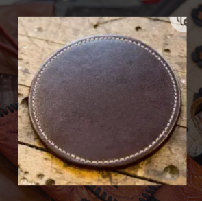 Leather coasters set