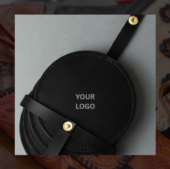 Leather coasters set